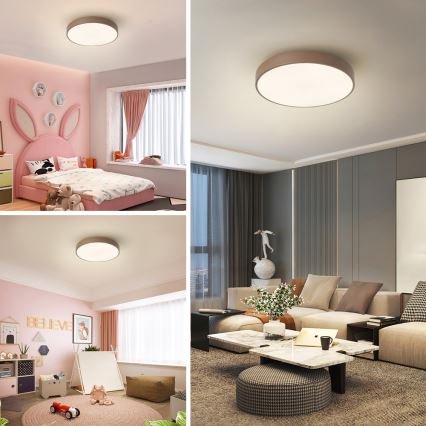 Brilagi - LED prigušiva plafonska svetiljka POOL LED/36W/230V 3000-6000K prečnik 30 cm braon + daljinski upravljač