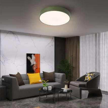 Brilagi - LED prigušiva plafonska lampa POOL LED/36W/230V 3000-6000K prečnik 30 cm zelena + daljinski upravljač