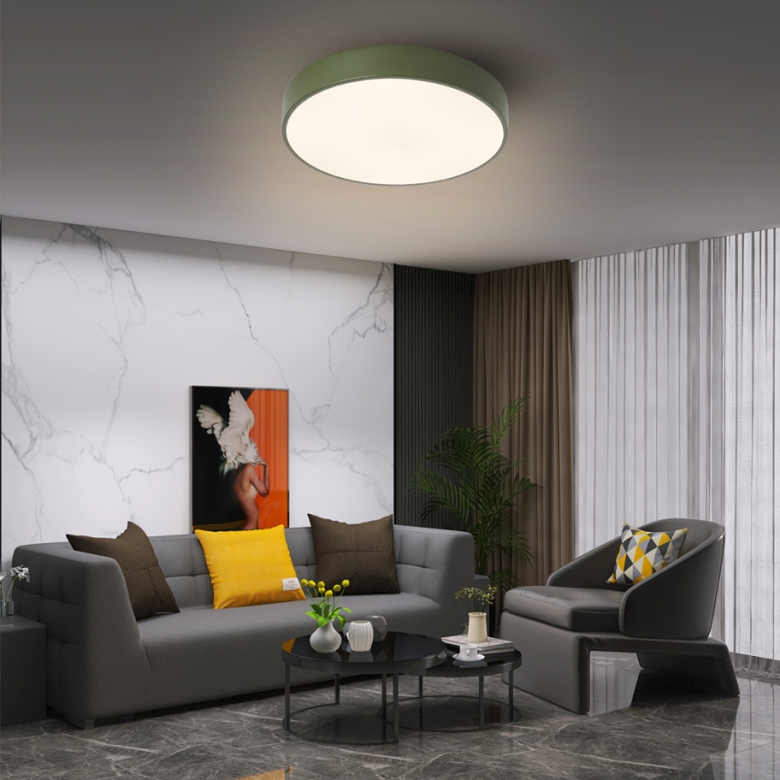 Brilagi - LED prigušiva plafonska lampa POOL LED/36W/230V 3000-6000K prečnik 30 cm zelena + daljinski upravljač