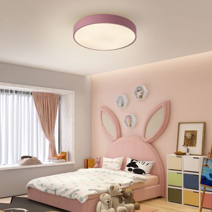 Brilagi - LED prigušiva plafonska svetiljka POOL LED/60W/230V 3000-6000K prečnik 50 cm ružičasta + daljinski upravljač
