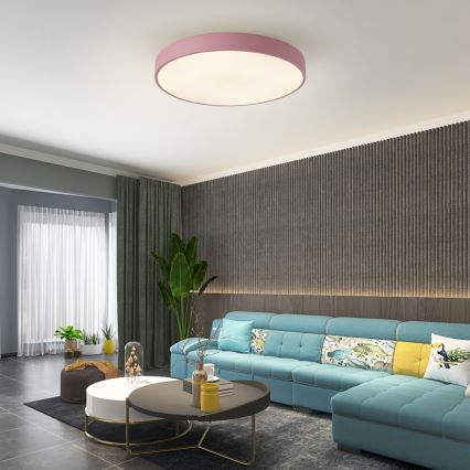 Brilagi - LED prigušiva stropna svetiljka POOL LED/60W/230V 3000-6000K prečnik 60 cm ružičasta + daljinski upravljač