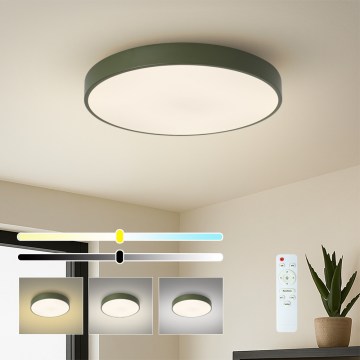 Brilagi - LED prigušiva stropna svetiljka POOL LED/60W/230V 3000-6000K prečnik 50 cm zelena + daljinski upravljač