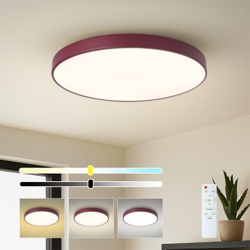 Brilagi - LED prigušiva stropna svetiljka POOL LED/60W/230V 3000-6000K prečnik 60 cm bordo + daljinski upravljač