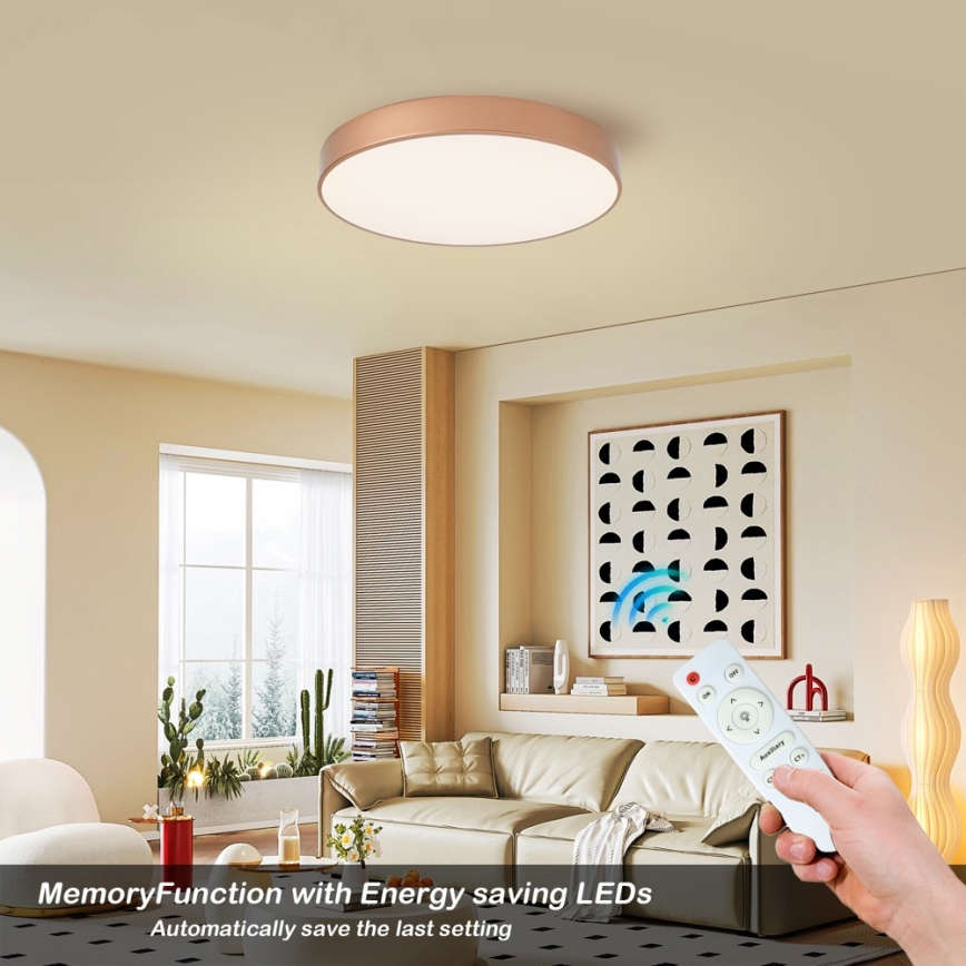 BRILAGI - LED prigušiva plafonska lampa POOL LED/60W/230V 3000-6000K prečnik 50 cm bakrena + daljinski upravljač
