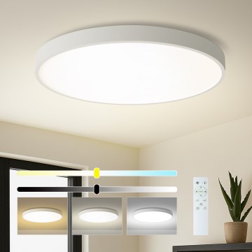 Brilagi - LED prigušiva stropna svetiljka POOL SMART LED/128W/230V 3000-6000K prečnika 100 cm Wi-Fi Tuya, bela + daljinski upravljač