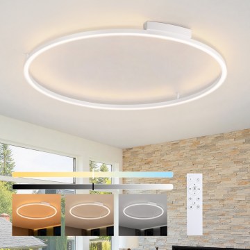 Brilagi - LED prigušiva stropna svetiljka PORTOFINO LED/85W/230V 3000-6000K prečnik 120 cm bela + daljinski upravljač