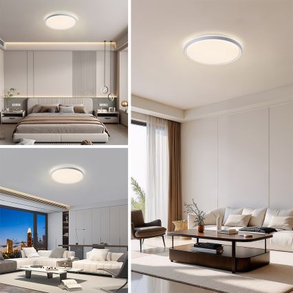 Brilagi - LED prigušiva plafonska lampa RIVO LED/72W/230V 3000-6000K bela, prečnik 50 cm + daljinski upravljač