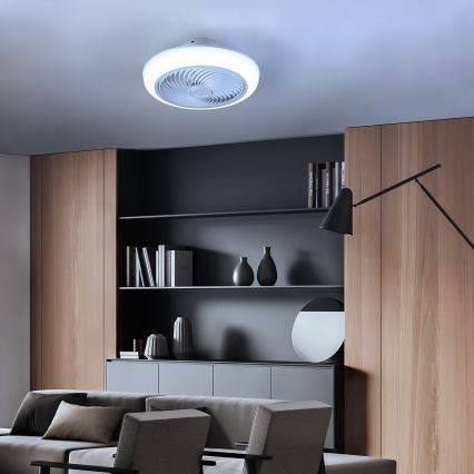 Brilagi - LED prigušiva plafonska svetiljka sa ventilatorom LED/30W/230V 3000-6500K bela + daljinski upravljač