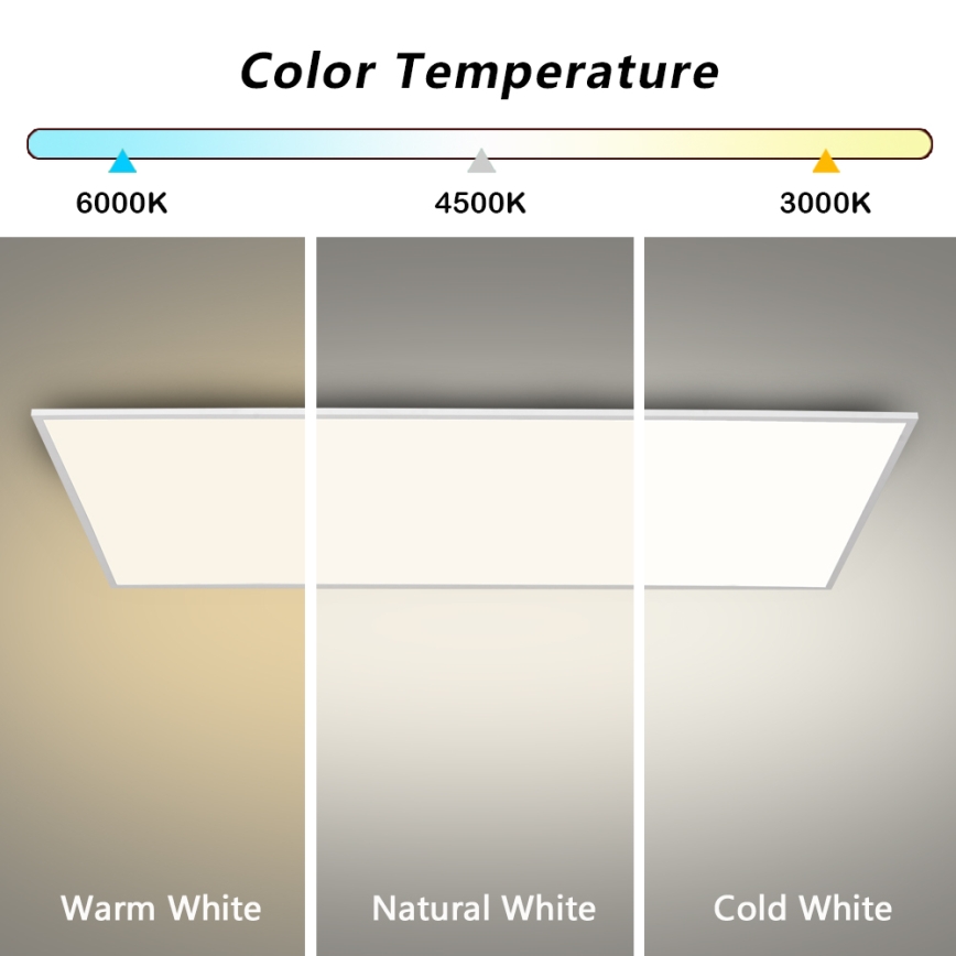 Brilagi - LED prigušiva plafonska svetiljka SLIMFRAME LED/80W/230V 120x60 cm 3000-6000K bela + daljinski upravljač