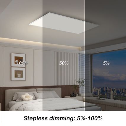 Brilagi - LED prigušiva plafonska svetiljka SLIMFRAME LED/80W/230V 120x60 cm 3000-6000K bela + daljinski upravljač