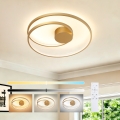 Brilagi - LED prigušiva stropna svetiljka TWISTER LED/48W/230V 3000-6000K, prečnik 50 cm, zlatna + daljinski upravljač