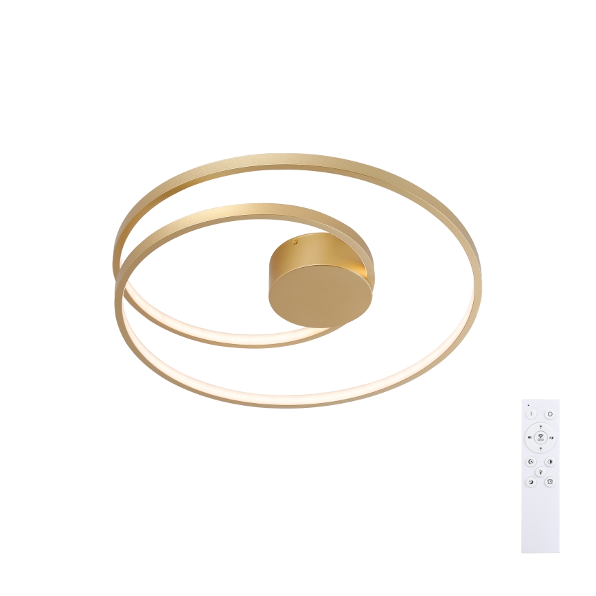 Brilagi - LED prigušiva stropna svetiljka TWISTER LED/48W/230V 3000-6000K, prečnik 50 cm, zlatna + daljinski upravljač