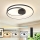 Brilagi - LED prigušiva stropna svetiljka TWISTER LED/75W/230V 3000-6000K prečnik 70 cm crna + daljinski upravljač