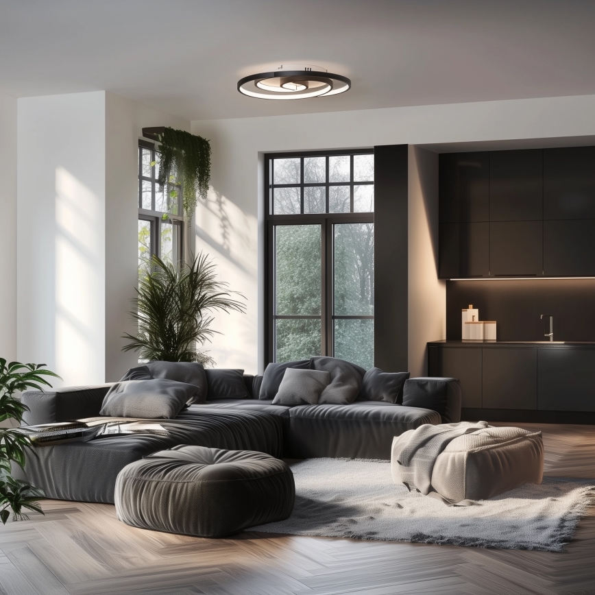 Brilagi - LED prigušiva plafonska svetiljka VELO LED/52W/230V 38x48 cm 3000/4000/6000K + daljinski upravljač