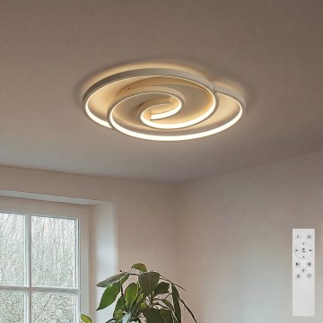BRILAGI - LED prigušiva stropna svetiljka VELO LED/70W/230V 3000-6500K 38x47,8 cm bež + daljinski upravljač