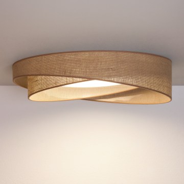 BRILAGI - LED prigušiva stropna svetiljka VELVET TWIST LED/36W/230V 3000-6000K pr. 65 cm Wi-Fi Tuya Beacon bež + daljinski upravljač