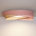 BRILAGI - LED prigušiva stropna svetiljka VELVET TWIST LED/36W/230V 3000-6000K pr. 65 cm Wi-Fi Tuya Beacon ružičasta/bež + daljinski upravljač