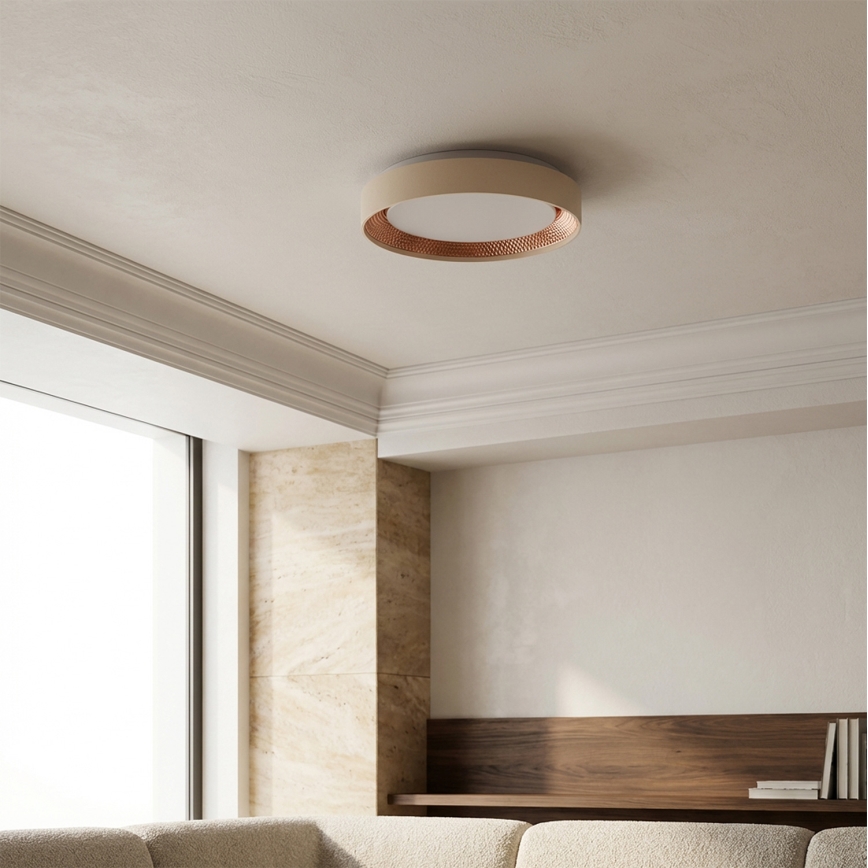 Brilagi - LED prigušiva stropna svetiljka WALDO LED/48W/230V 3000-6500K pr. 40 cm bež/zlatna + daljinsko upravljanje