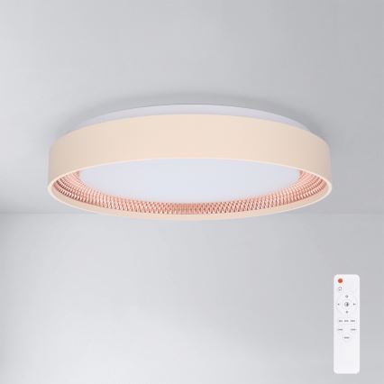 Brilagi - LED prigušiva stropna svetiljka WALDO LED/48W/230V 3000-6500K pr. 40 cm bež/zlatna + daljinsko upravljanje