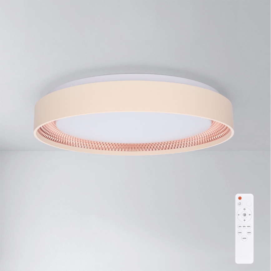 Brilagi - LED prigušiva stropna svetiljka WALDO LED/48W/230V 3000-6500K pr. 40 cm bež/zlatna + daljinsko upravljanje