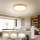 Brilagi - LED prigušiva stropna svetiljka WOODROUND LED/30W/230V 3000-6000K prečnik 40 cm drvo CRI 90 + daljinski upravljač