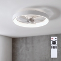 Brilagi - LED prigušiva stropni ventilator 34W/230V 3000-6500K, prečnik 50 cm, bela + daljinski upravljač