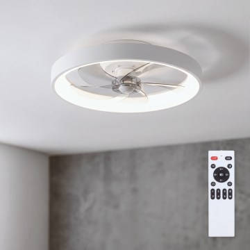 Brilagi - LED prigušiva stropni ventilator 34W/230V 3000-6500K, prečnik 50 cm, bela + daljinski upravljač