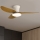 Brilagi - LED prigušiva stropni ventilator LED/30W/230V 3000-6500K bela/smeđa + daljinski upravljač