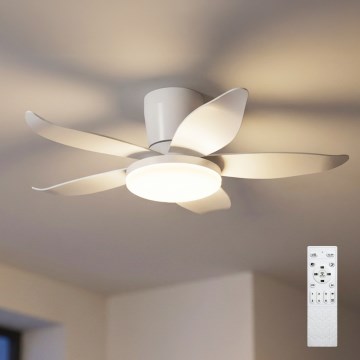 Brilagi - LED prigušiva stropni ventilator LED/32W/230V pr. 95 cm bela + daljinski upravljač