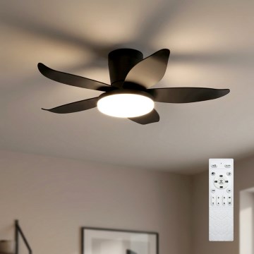 Brilagi - LED prigušiva stropni ventilator LED/32W/230V Ø 95 cm, crni + daljinski upravljač