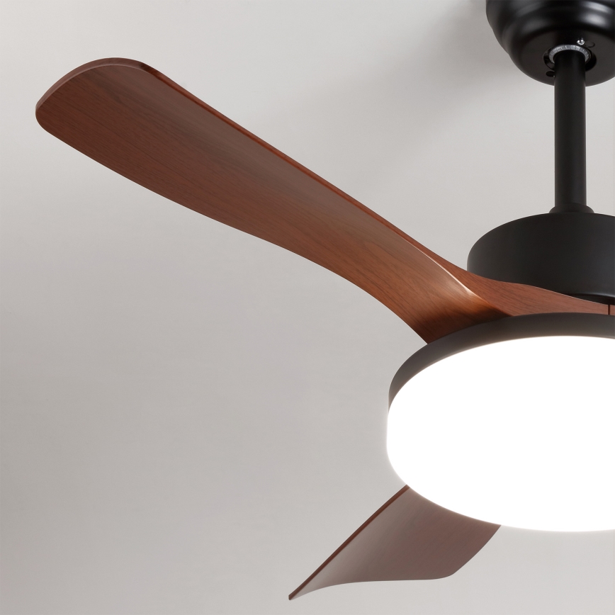 Brilagi - LED prigušiva plafonski ventilator LED/34W/230V 3000-6500K prečnik 106 cm crna/smeđa + daljinski upravljač