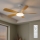 Brilagi - LED prigušiva stropni ventilator LED/34W/230V 132 cm bela/smeđa + daljinski upravljač