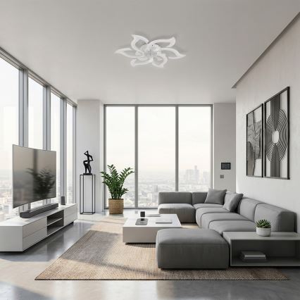 Brilagi - LED prigušiva plafonski ventilator, 34 W/230 V, 3000–6500 K, prečnik 83 cm, bela + daljinski upravljač