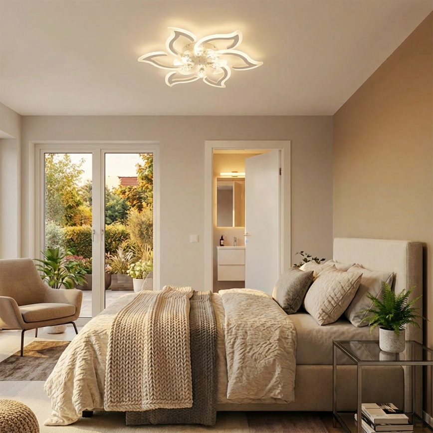 Brilagi - LED prigušiva plafonski ventilator, 34 W/230 V, 3000–6500 K, prečnik 83 cm, bela + daljinski upravljač