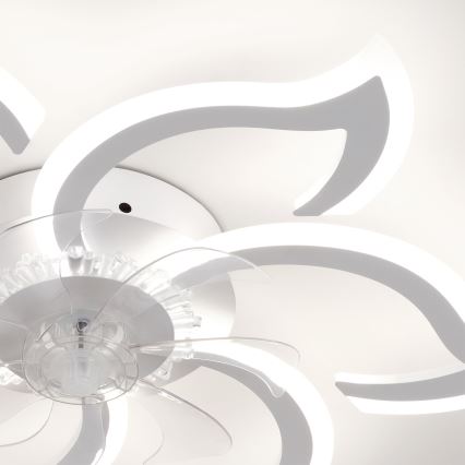 Brilagi - LED prigušiva plafonski ventilator, 34 W/230 V, 3000–6500 K, prečnik 83 cm, bela + daljinski upravljač