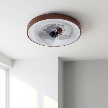 BRILAGI - LED prigušiva plafonski ventilator LED/34W/230V 3000-6500K prečnik 46 cm braon + daljinski upravljač