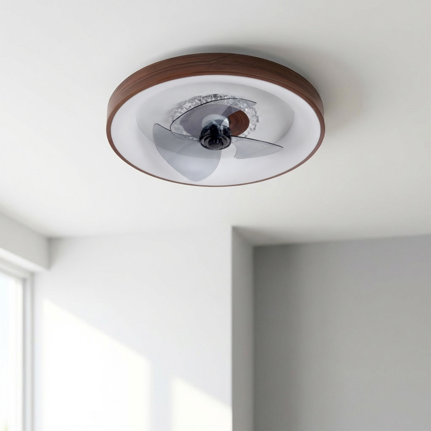 BRILAGI - LED prigušiva plafonski ventilator LED/34W/230V 3000-6500K prečnik 46 cm braon + daljinski upravljač