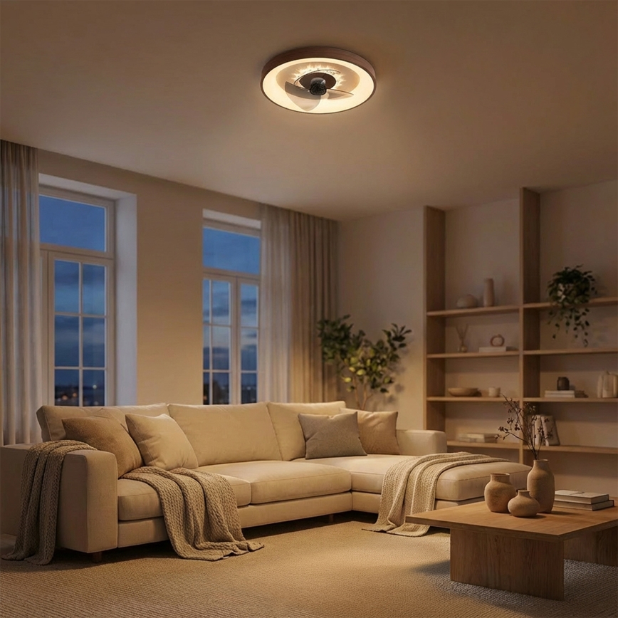 BRILAGI - LED prigušiva plafonski ventilator LED/34W/230V 3000-6500K prečnik 46 cm braon + daljinski upravljač