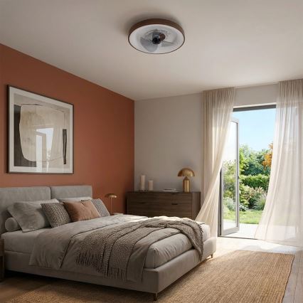 BRILAGI - LED prigušiva plafonski ventilator LED/34W/230V 3000-6500K prečnik 46 cm braon + daljinski upravljač