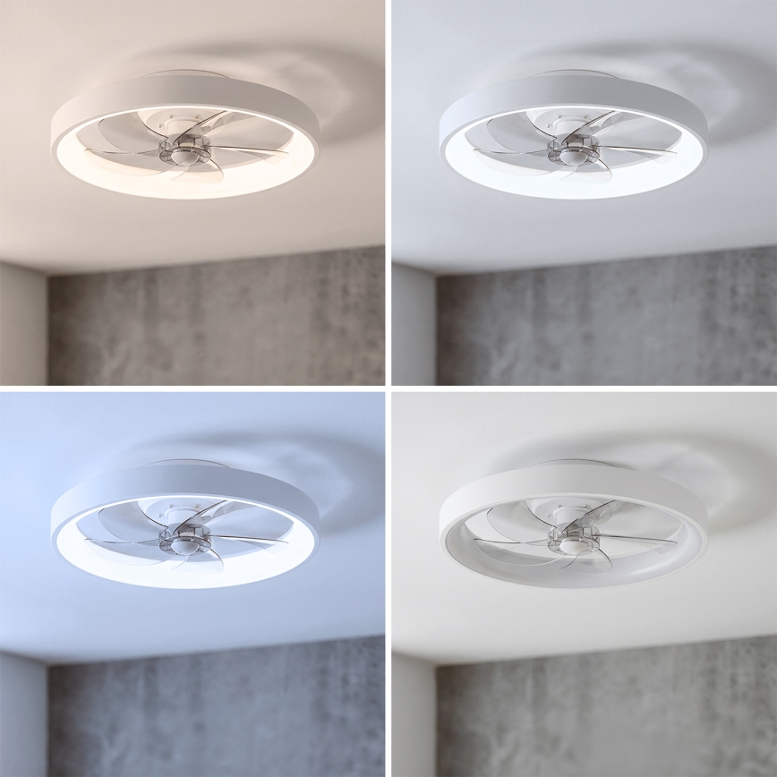 Brilagi - LED prigušiva plafonski ventilator LED/34W/230V Ø 50 cm, beo + daljinski upravljač