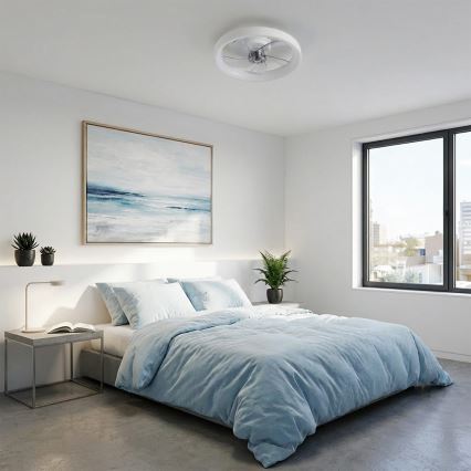 Brilagi - LED prigušiva plafonski ventilator LED/34W/230V Ø 50 cm, beo + daljinski upravljač