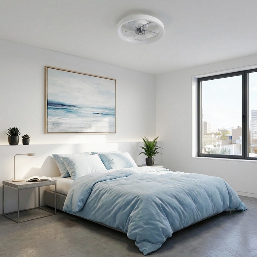 Brilagi - LED prigušiva plafonski ventilator LED/34W/230V Ø 50 cm, beo + daljinski upravljač