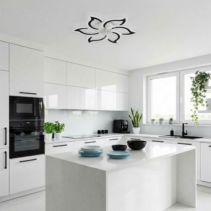 Brilagi - LED prigušiva stropni ventilator LED/34W/230V, prečnika 83 cm, crne boje + daljinski upravljač