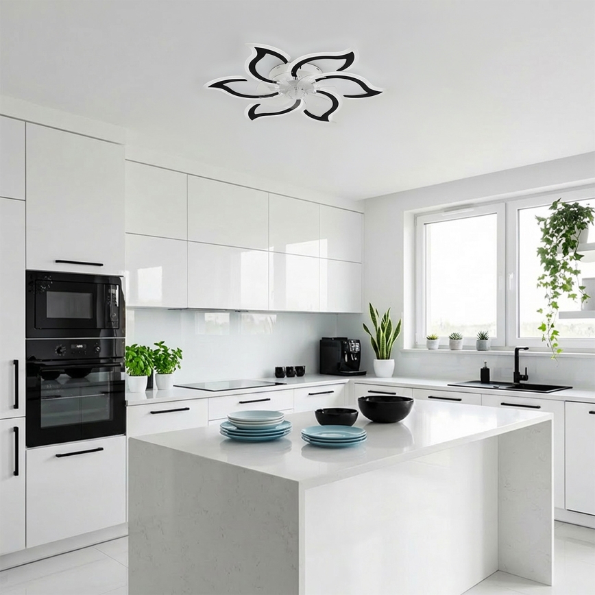 Brilagi - LED prigušiva stropni ventilator LED/34W/230V, prečnika 83 cm, crne boje + daljinski upravljač