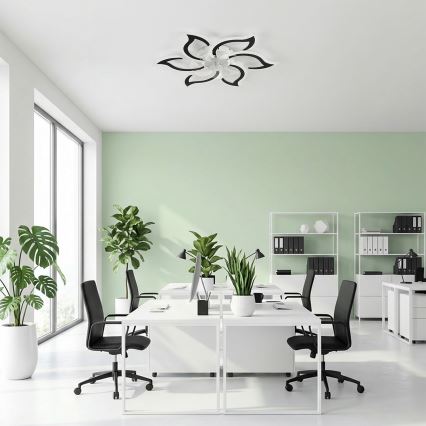 Brilagi - LED prigušiva stropni ventilator LED/34W/230V, prečnika 83 cm, crne boje + daljinski upravljač