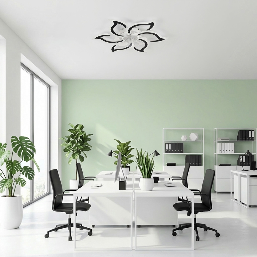 Brilagi - LED prigušiva stropni ventilator LED/34W/230V, prečnika 83 cm, crne boje + daljinski upravljač