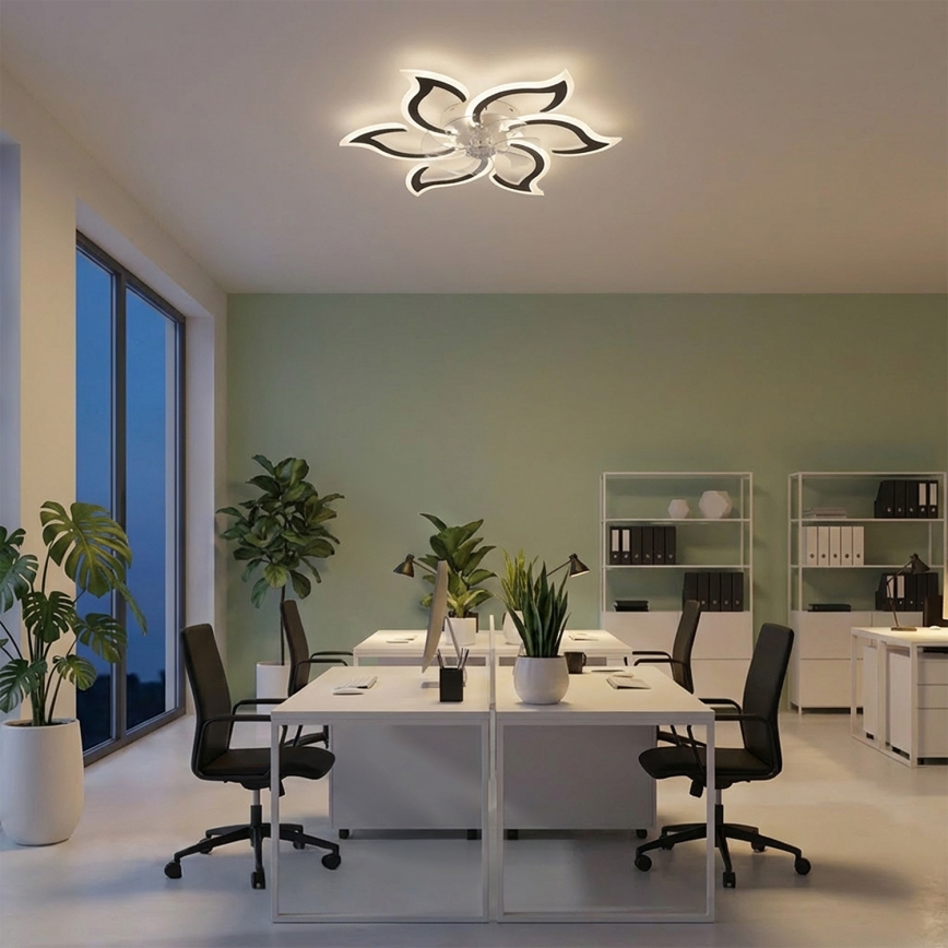 Brilagi - LED prigušiva stropni ventilator LED/34W/230V, prečnika 83 cm, crne boje + daljinski upravljač