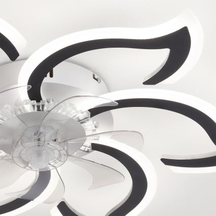 Brilagi - LED prigušiva stropni ventilator LED/34W/230V, prečnika 83 cm, crne boje + daljinski upravljač