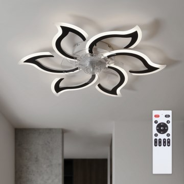 Brilagi - LED prigušiva stropni ventilator LED/34W/230V, prečnika 83 cm, crne boje + daljinski upravljač