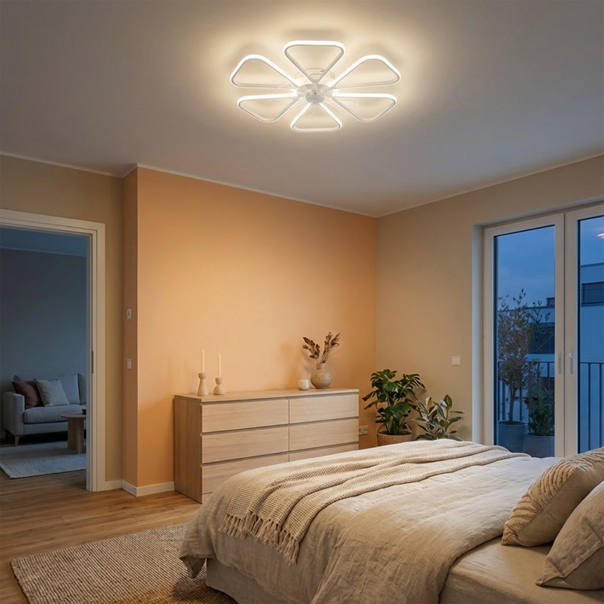 Brilagi - LED prigušiva plafonski ventilator LED/38W/230V 3000-6500K prečnik 76 cm, beo + daljinski upravljač